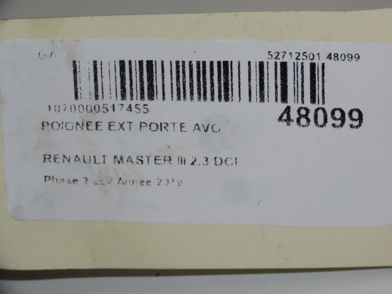 Poignee ext porte avg Renault KANGOO Express (FW0-1_) 1.2 tce 115 (fw02, fw14) (2013)