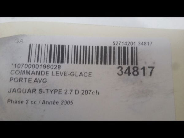 Commande lève-glace porte avant gauche Jaguar S-TYPE II (X200) 2.7 d (2004-2007)
