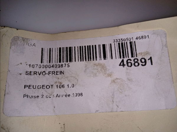 Servo-frein Peugeot 106 I (1A, 1C) 1.0 (1991-1996)