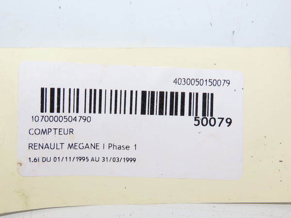 Compteur Renault MEGANE I (BA0-1_) 1.6 e (ba0f, ba0s) (1996-1999)