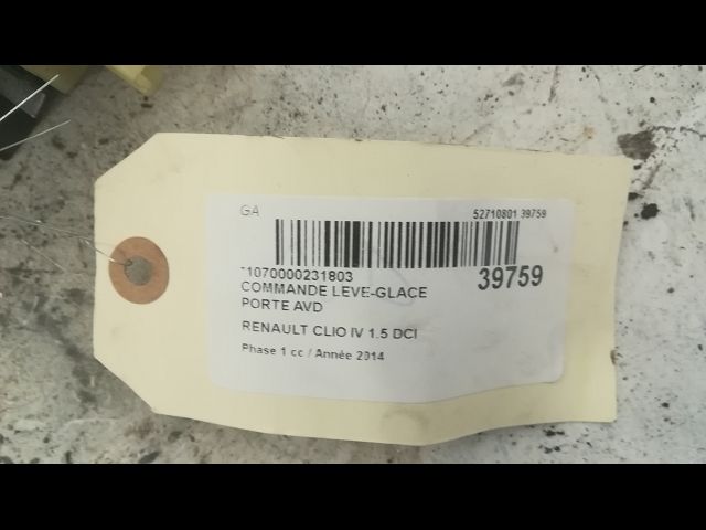 Commande lève-glace porte avant droite Renault CLIO IV (BH_) 1.5 dci 75 (2012) 5 portes