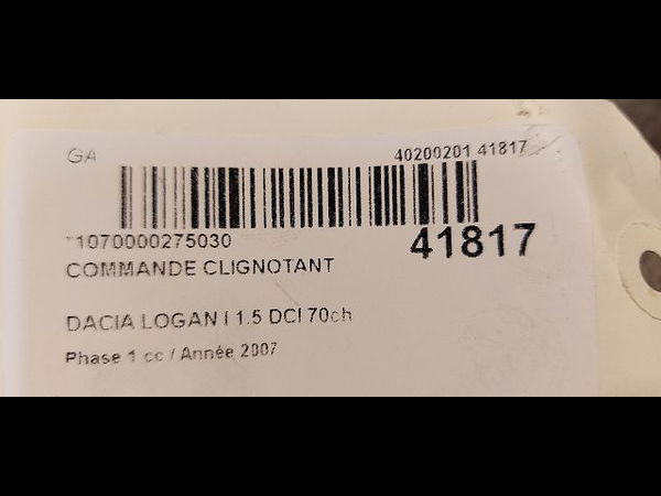 Commande clignotant Dacia LOGAN MCV (KS_) 1.5 dci (ks0k) (2007)