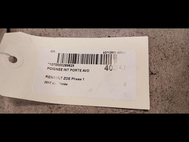 Poignee int porte avd Renault ZOE (BFM_) Zoe (2012) 5 portes