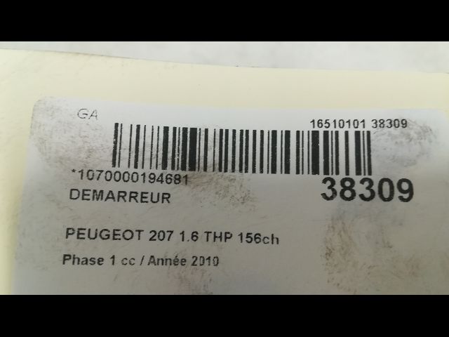 Démarreur Peugeot 207-207 (WA_, WC_) 1.6 16v turbo (2006-2013)