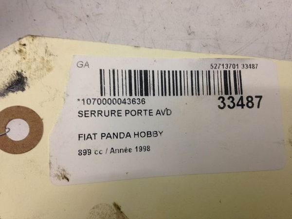 Serrure porte avd FIAT PANDA I  L