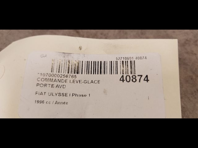 Commande lève-glace porte avant droite Fiat ULYSSE (220_) 2.0 (220.ac5) (1994-2002)